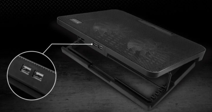 dwa porty USB 2.0 w podstawce chłodzącej SAVIO COS-02